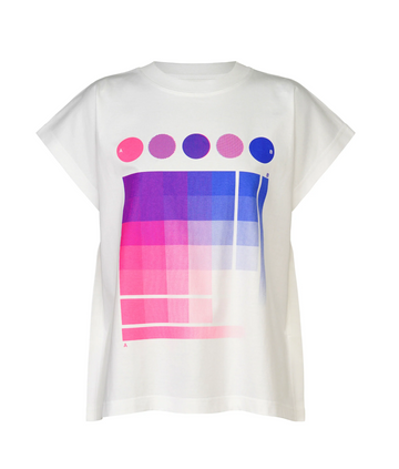 Photon T in Pink X Blue by Pleats Please Issey Miyake-Pleats Please Issey Miyake-Idlewild