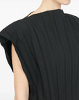 Pleated Belted Mini Dress in Black by MM6 Maison Margiela-MM6-Idlewild