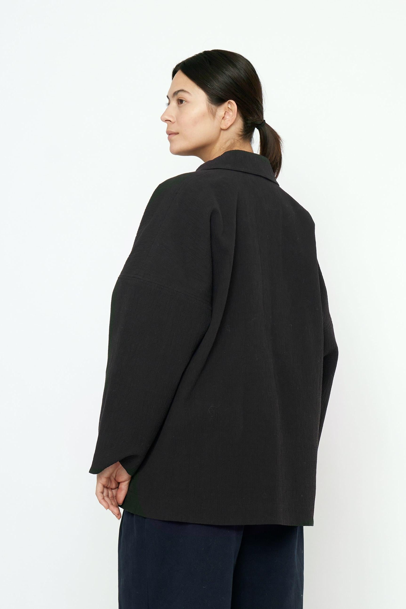 Pockets Shirt Jacket in Black by 7115 by Szeki-7115 by Szeki-Idlewild