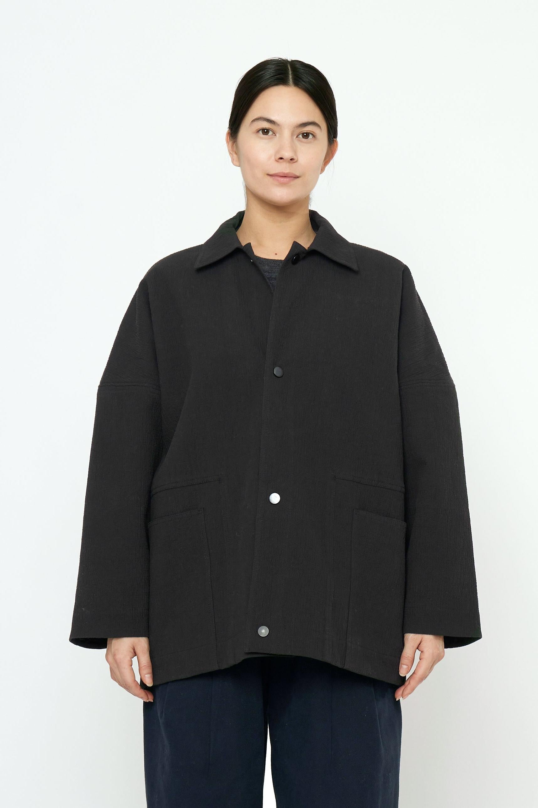 Pockets Shirt Jacket in Black by 7115 by Szeki-7115 by Szeki-Idlewild