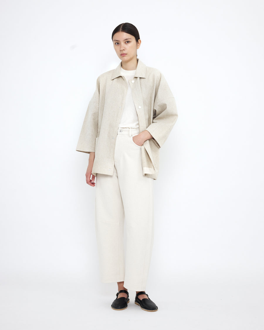 Pockets Short Coat in Off-White by 7115 by Szeki-7115 by Szeki-Idlewild