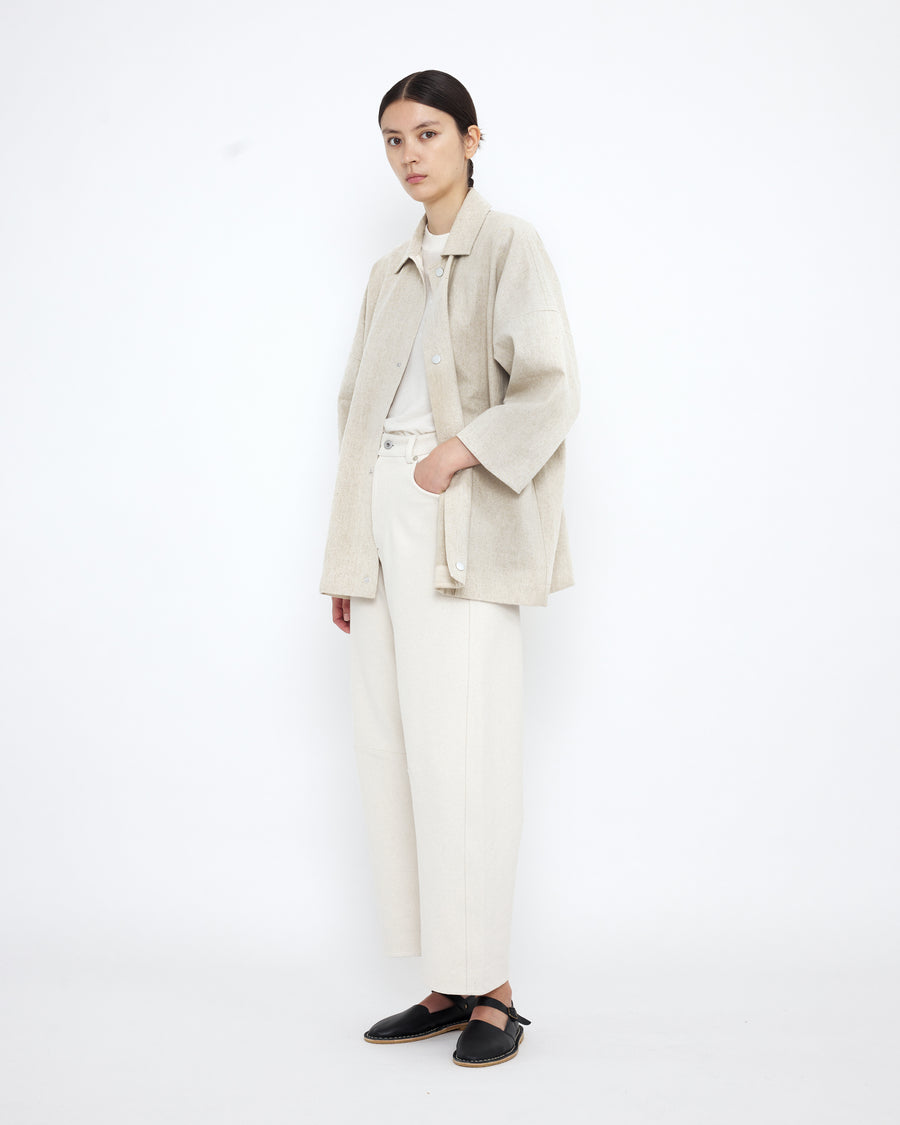 Pockets Short Coat in Off-White by 7115 by Szeki-7115 by Szeki-Idlewild