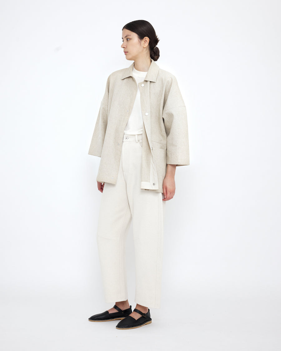 Pockets Short Coat in Off-White by 7115 by Szeki-7115 by Szeki-Idlewild