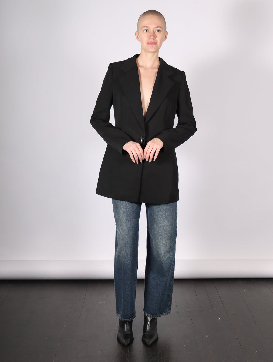 Polunochnik Open Back Jacket in Black by KM by Lange