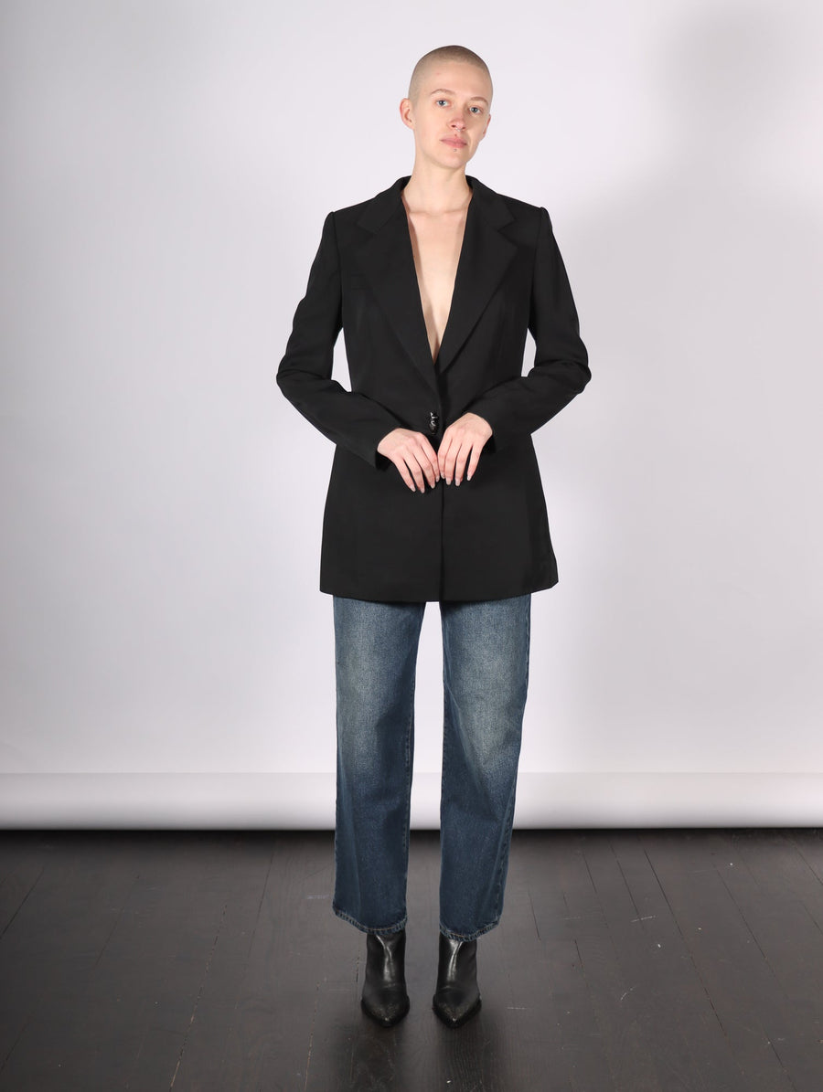 Polunochnik Open Back Jacket in Black by KM by Lange