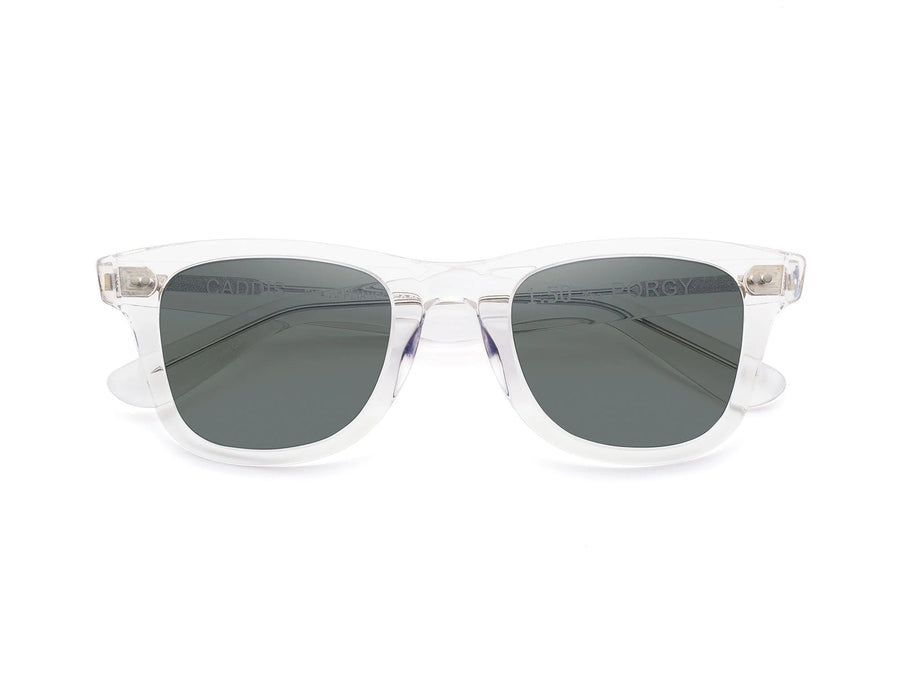 Porgy Backstage Sunglasses in Gloss Vodka & Polarized Grey by Caddis-Sunglasses-Caddis Eyewear-Idlewild