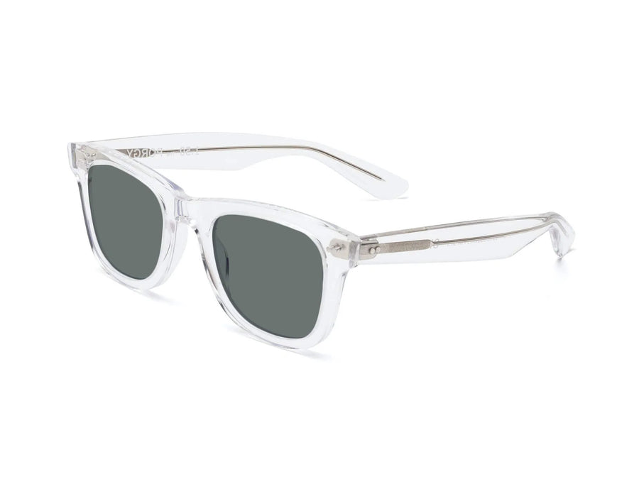 Porgy Backstage Sunglasses in Gloss Vodka & Polarized Grey by Caddis-Sunglasses-Caddis Eyewear-Idlewild
