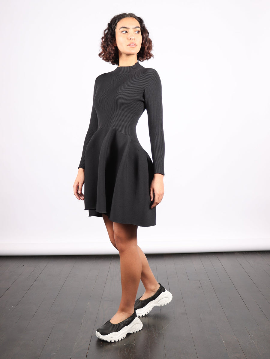 Pottery Long Sleeve Mini Dress in Black by CFCL-Idlewild