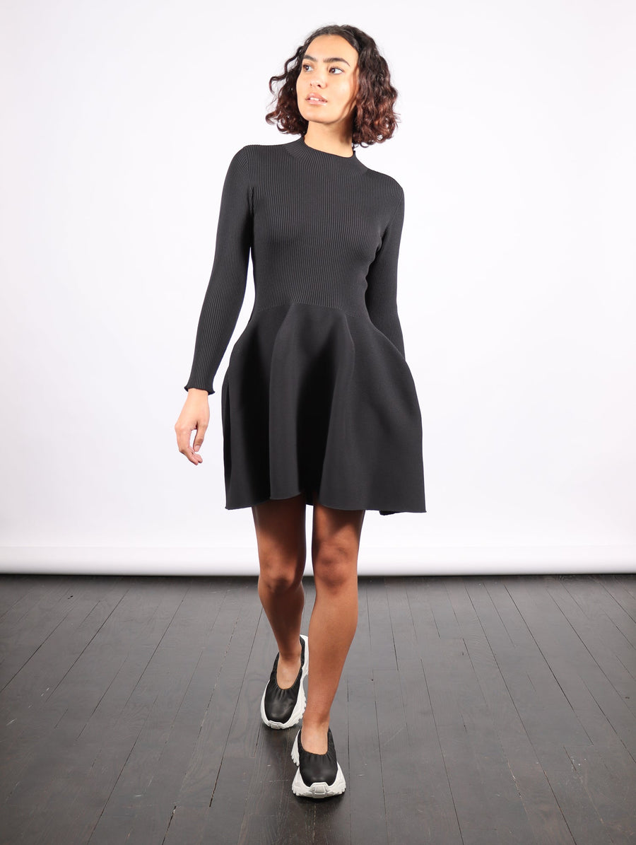 Pottery Long Sleeve Mini Dress in Black by CFCL-Idlewild