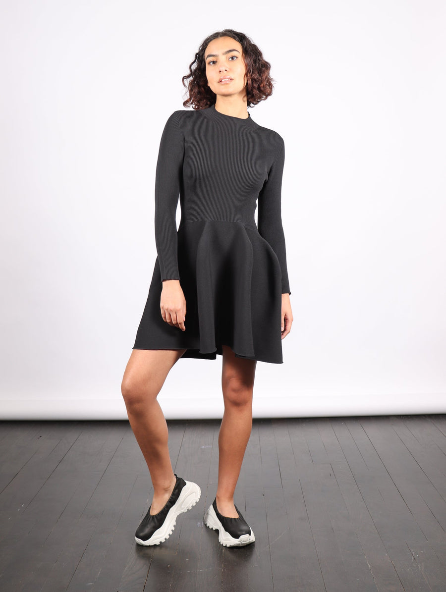 Pottery Long Sleeve Mini Dress in Black by CFCL-Idlewild