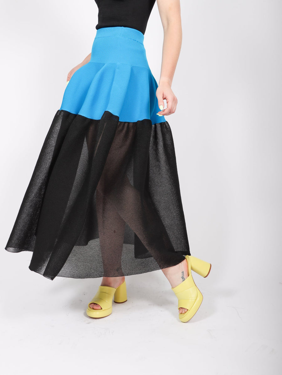 Pottery Lucent Skirt 1 in Cyan by CFCL-CFCL-Idlewild
