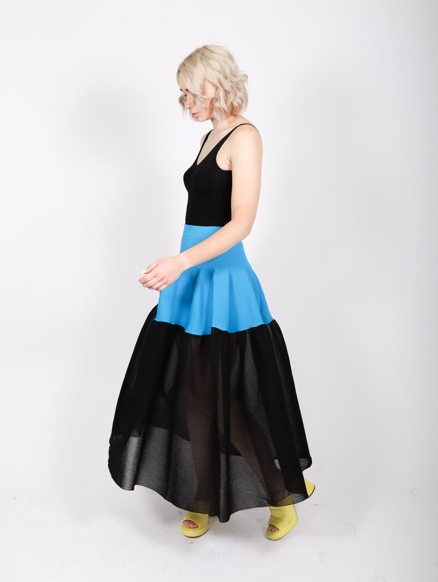 Pottery Lucent Skirt 1 in Cyan by CFCL