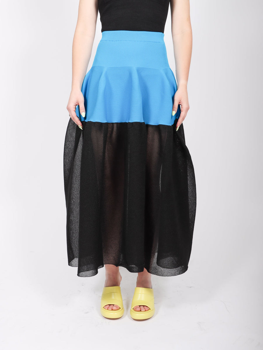 Pottery Lucent Skirt 1 in Cyan by CFCL