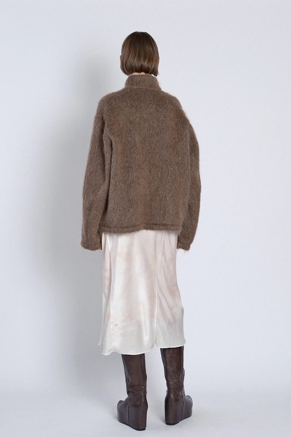 Pullover Shaggy Top in Brown by Tanaka Denim-Tops-TANAKA-Idlewild