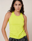 Racerback Singlet in Fluro Yellow by Kowtow-Tops-Kowtow-Idlewild