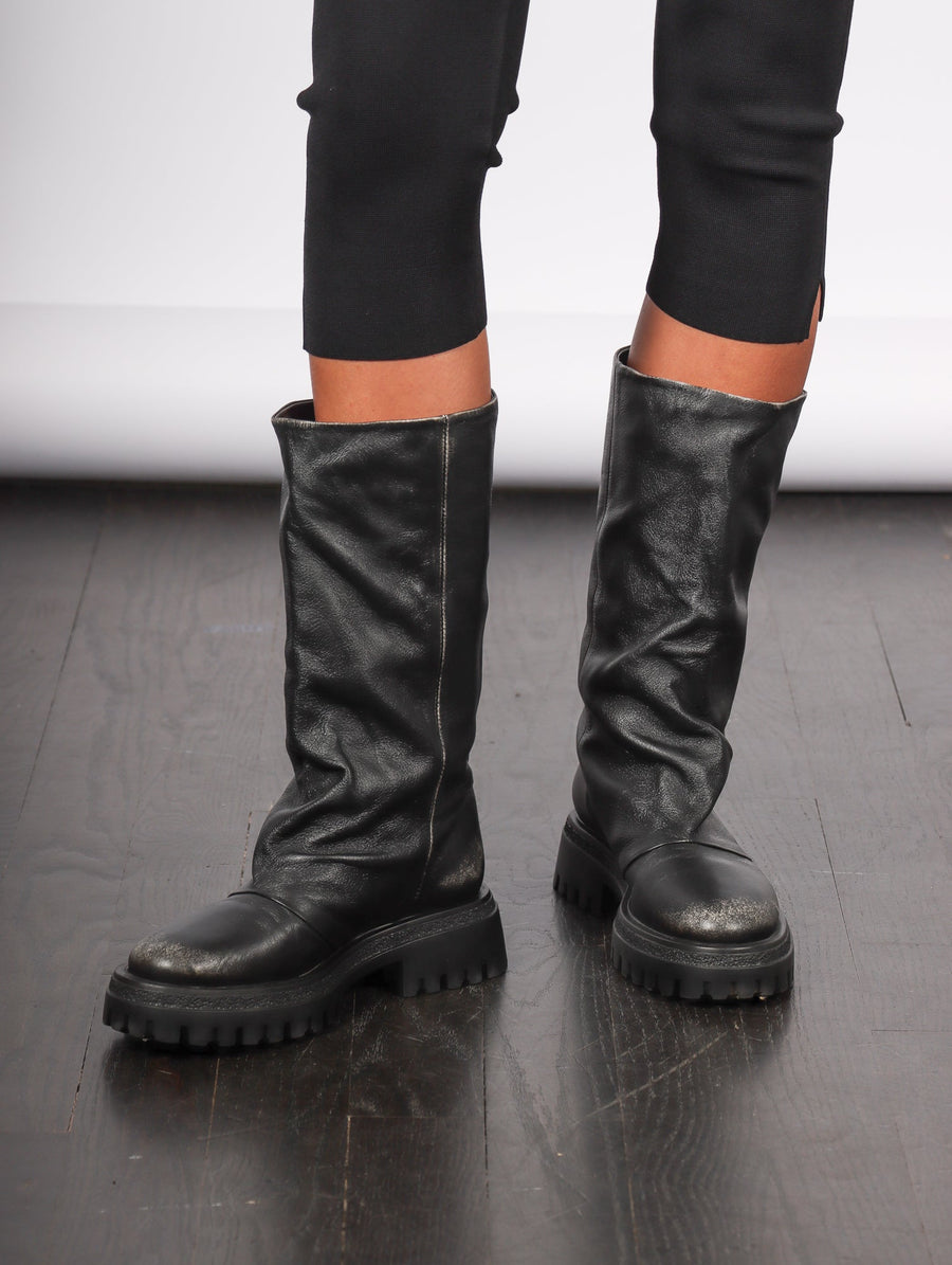 Rama Knee Boot in Nero by Halmanera