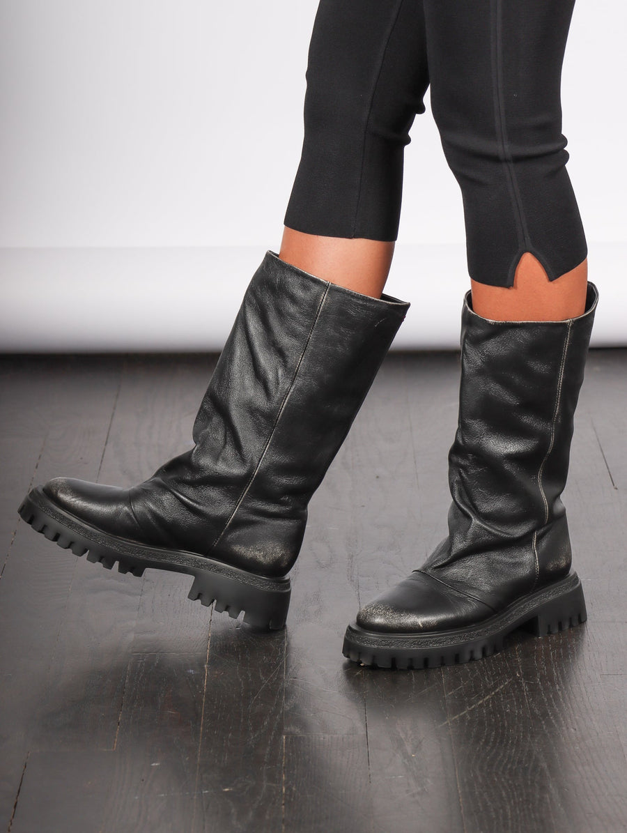 Rama Knee Boot in Nero by Halmanera