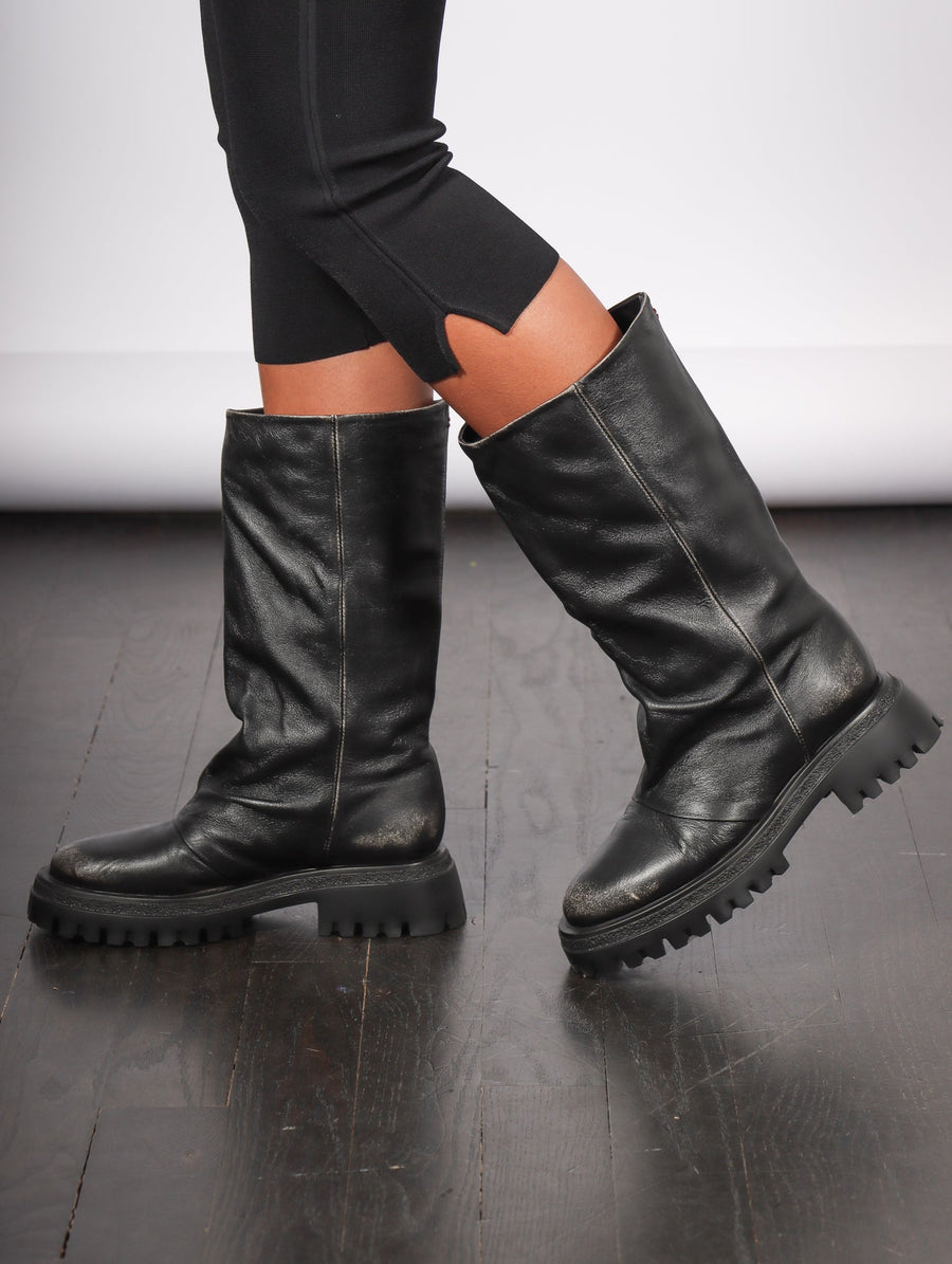 Rama Knee Boot in Nero by Halmanera