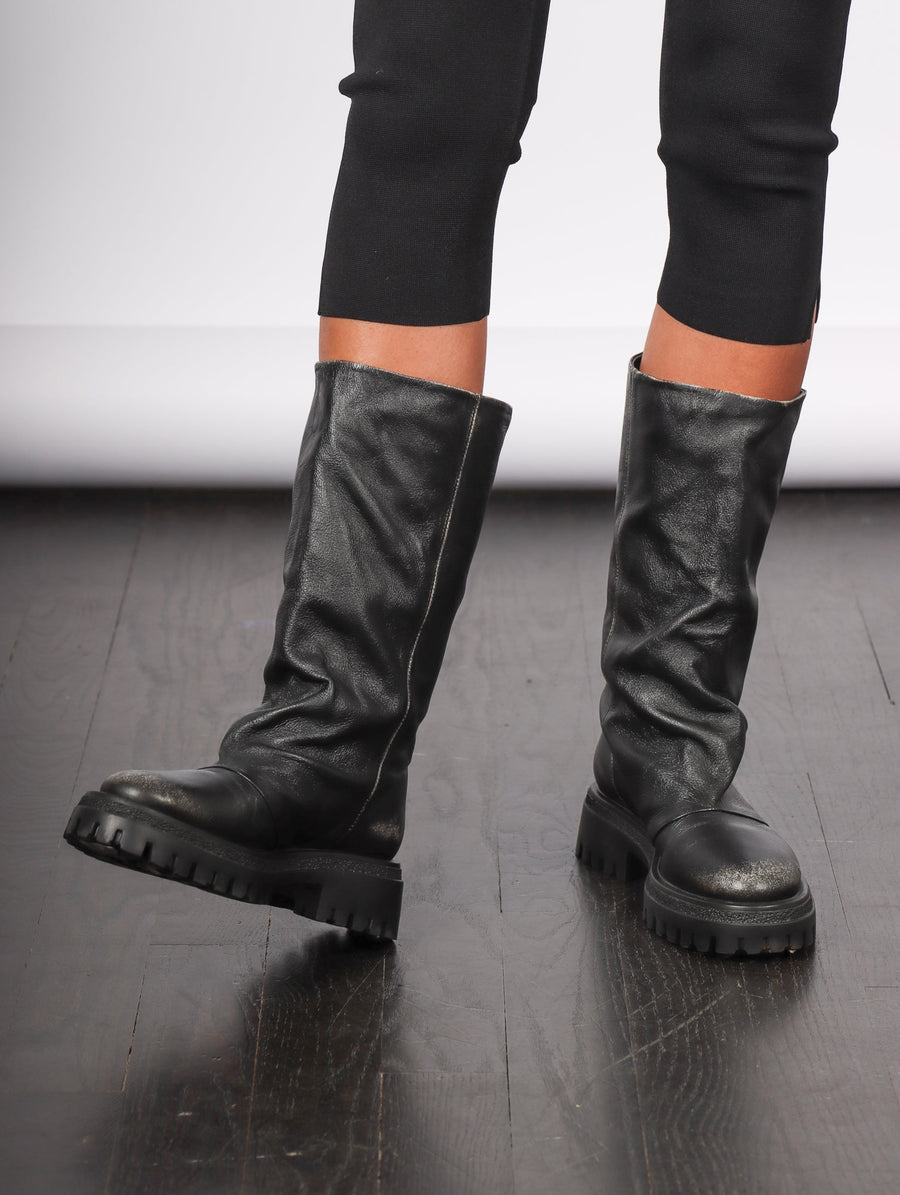 Rama Knee Boot in Nero by Halmanera