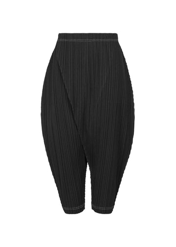 Ramie Pleats Pants in Black by Pleats Please Issey Miyake-Pleats Please Issey Miyake-Idlewild