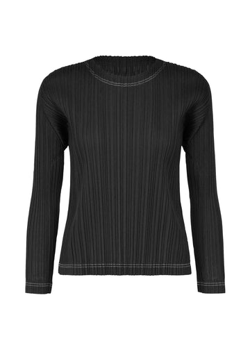 Ramie Pleats Shirt in Black by Pleats Please Issey Miyake-Pleats Please Issey Miyake-Idlewild