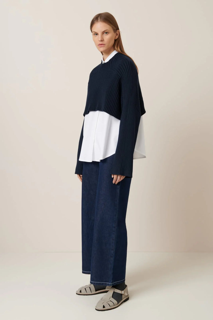 Reed Sweater in Indigo by Kowtow-Tops-Kowtow-Idlewild