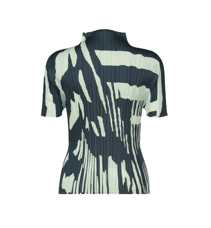 Refraction Top in Grayish Navy by Pleats Please Issey Miyake-Tops-Pleats Please Issey Miyake-Idlewild