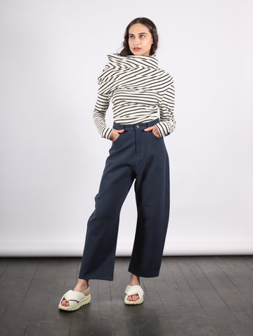 Relaxed Curve Legged Trouser in Navy by 7115 by Szeki-7115 by Szeki-Idlewild