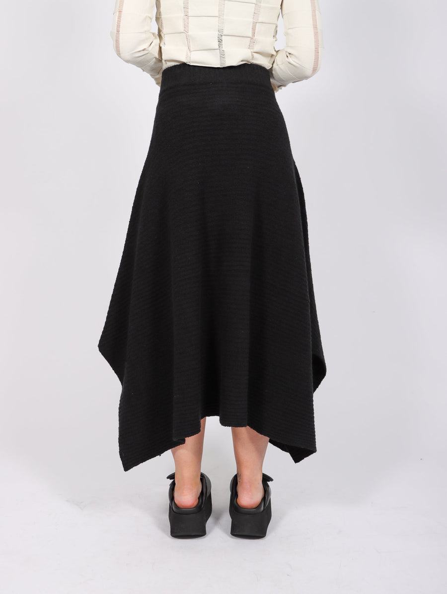 Rib Panel Skirt in Black by Lauren Manoogian-Lauren Manoogian-Idlewild