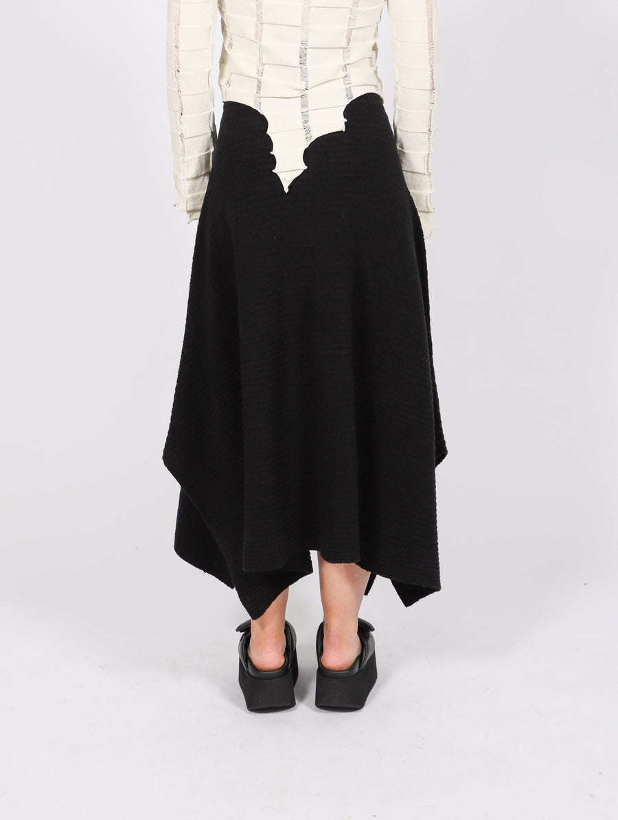 Rib Panel Skirt in Black by Lauren Manoogian-Lauren Manoogian-Idlewild