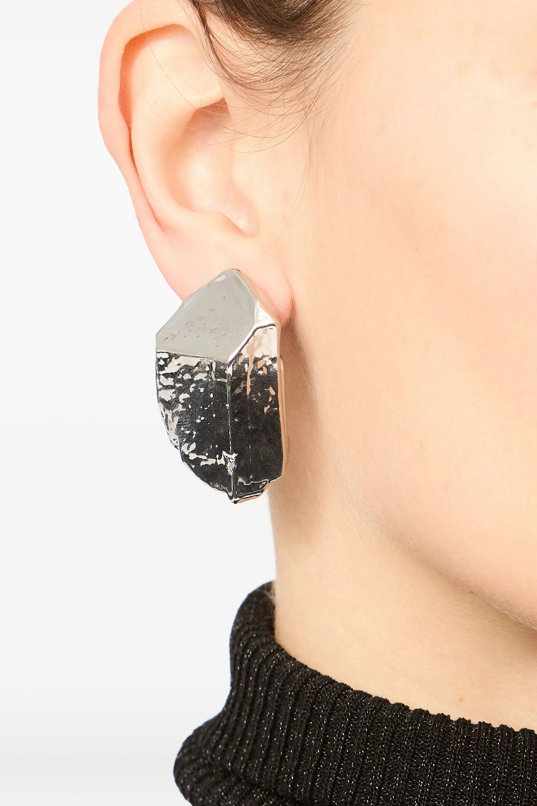 Rock Earrings in Polished Palladio by MM6 Maison Margiela-MM6-Idlewild