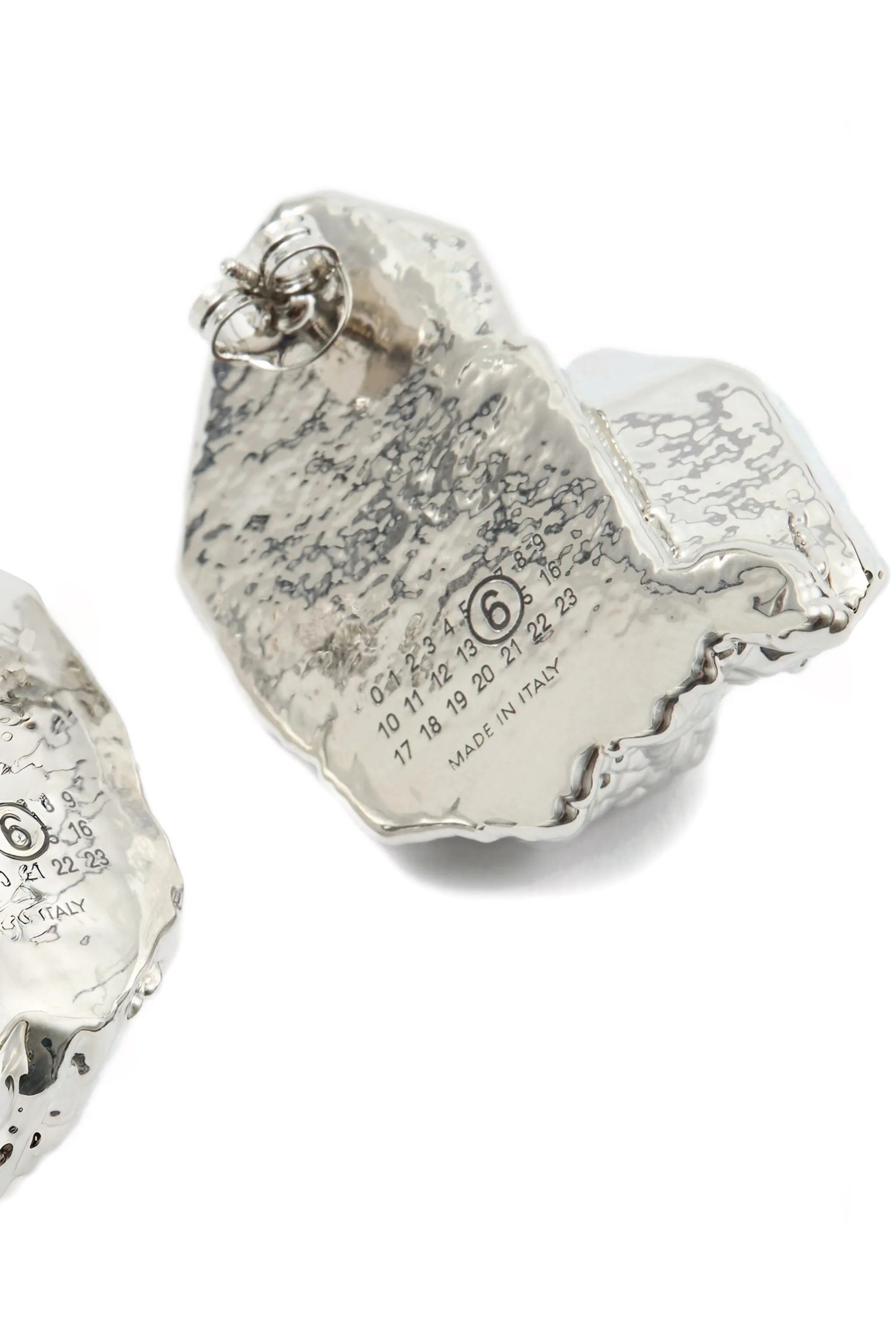 Rock Earrings in Polished Palladio by MM6 Maison Margiela-Jewelry-MM6-Idlewild