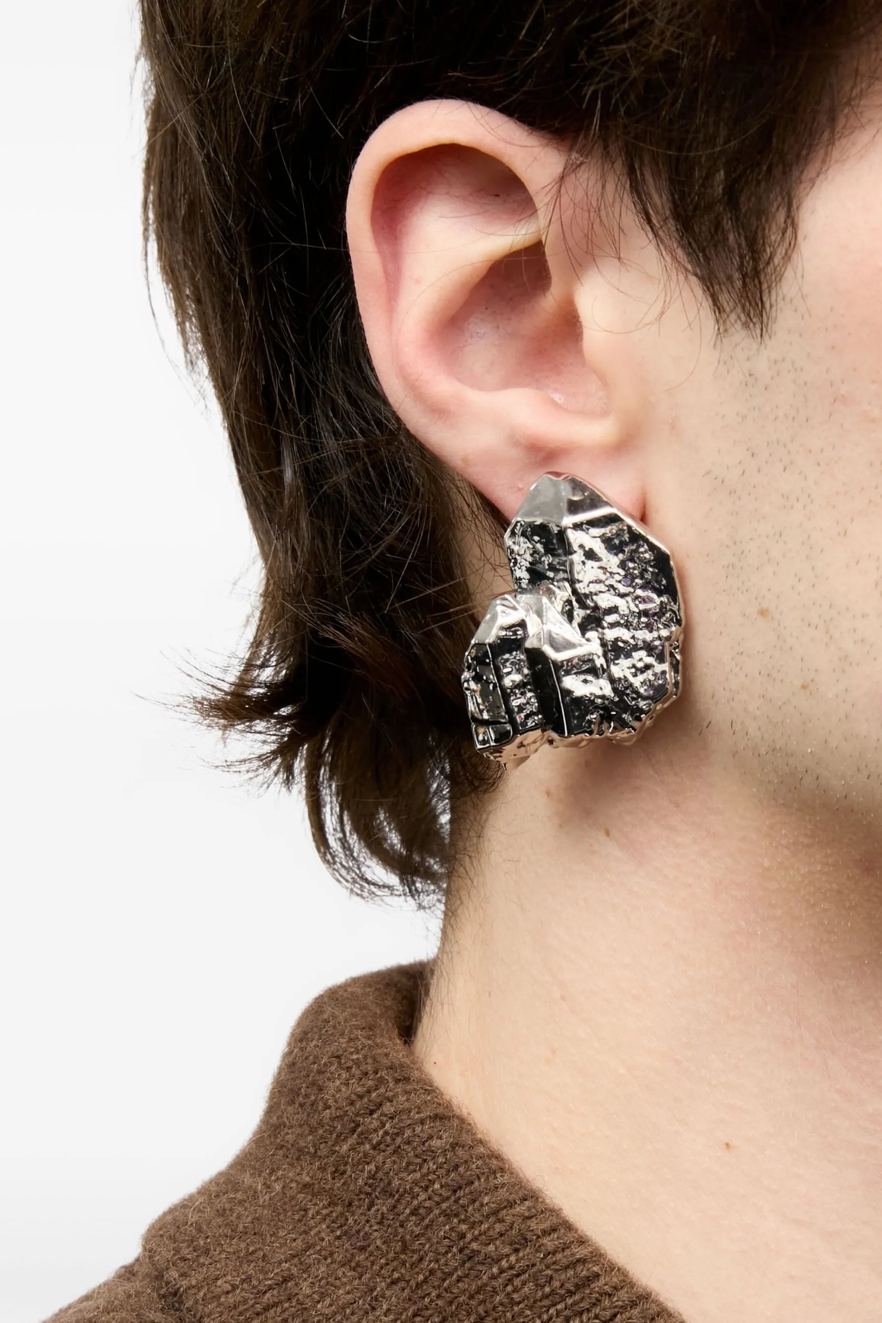 Rock Earrings in Polished Palladio by MM6 Maison Margiela-MM6-Idlewild