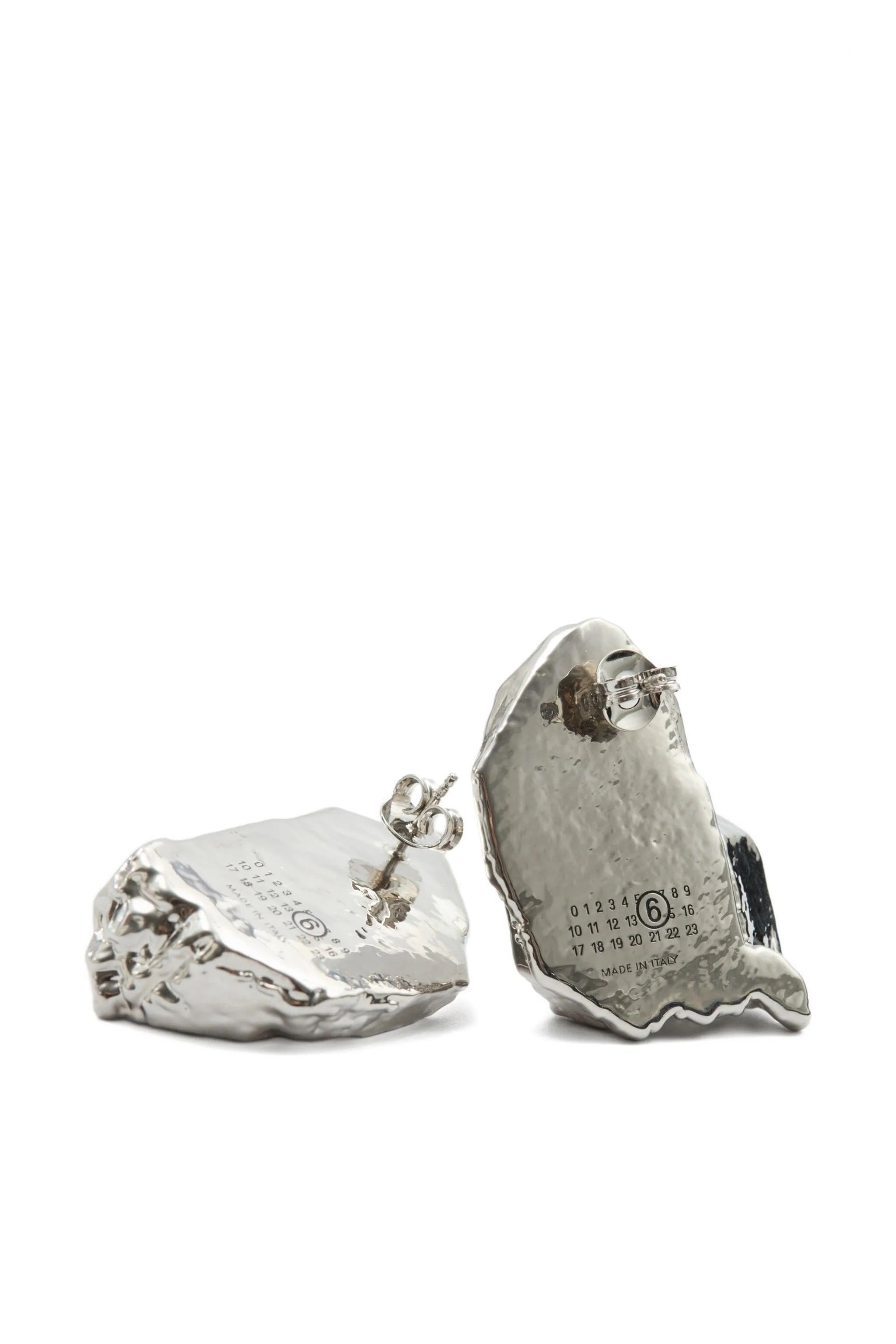 Rock Earrings in Polished Palladio by MM6 Maison Margiela-Jewelry-MM6-Idlewild