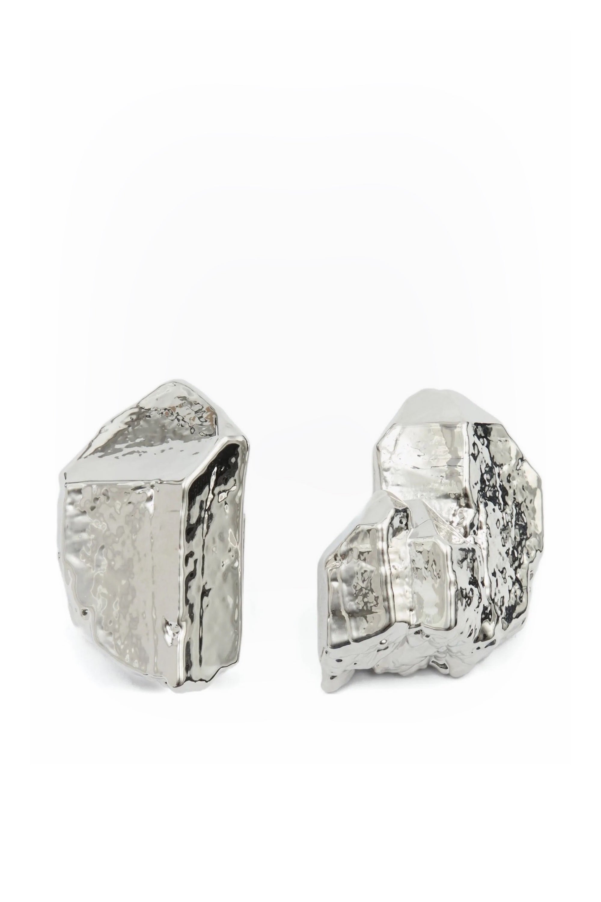 Rock Earrings in Polished Palladio by MM6 Maison Margiela-Jewelry-MM6-Idlewild
