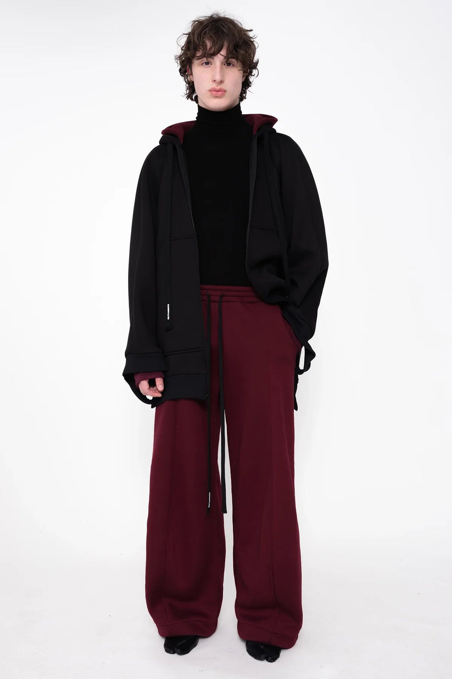 Round Leg Lounge Pants in Bordeaux by Melitta Baumeister