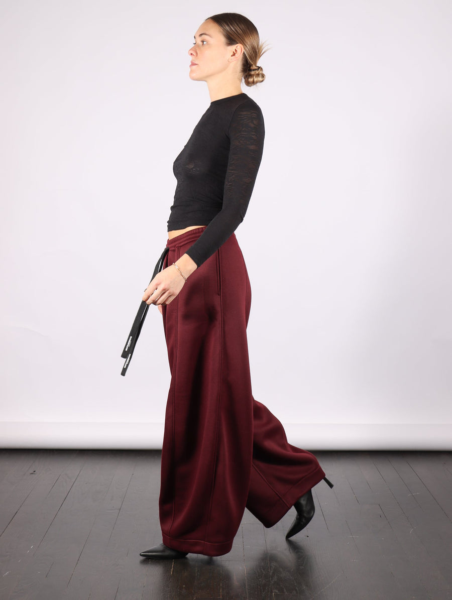 Round Leg Lounge Pants in Bordeaux by Melitta Baumeister-Melitta Baumeister-Idlewild