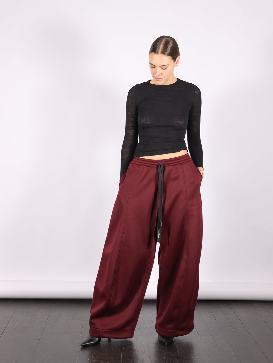 Round Leg Lounge Pants in Bordeaux by Melitta Baumeister-Melitta Baumeister-Idlewild