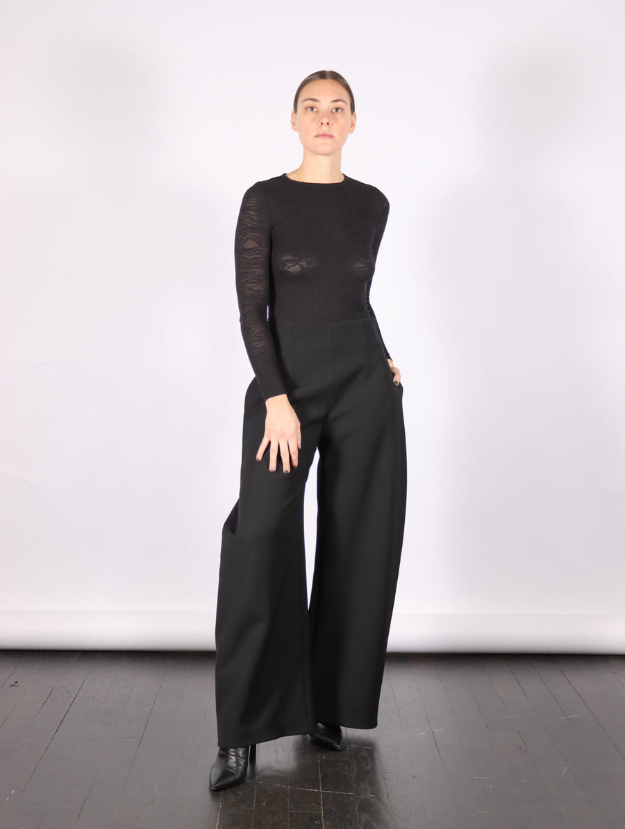 Rounded Tailored Trousers in Black by A.W.A.K.E. Mode-A.W.A.K.E. Mode-Idlewild