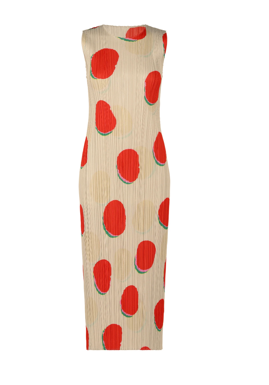 Bean Dots Dress in Red by Pleats Please Issey Miyake-Idlewild