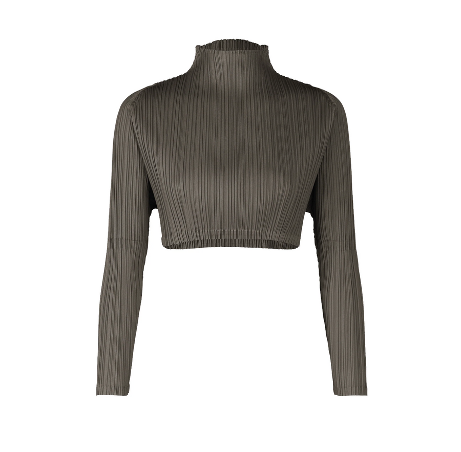 Monthly Colors January Shirt in Charcoal Gray by Pleats Please Issey Miyake-Idlewild