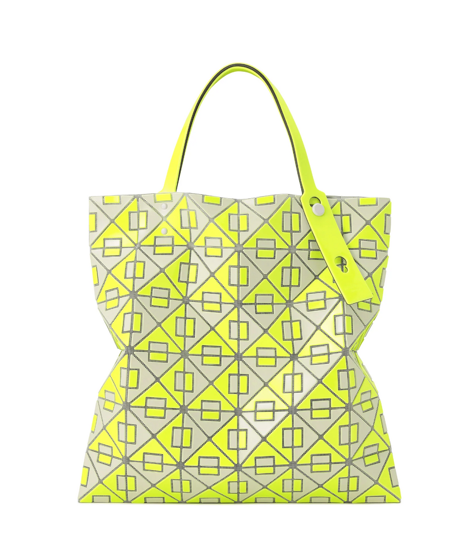Connect Tote Bag in Yellow Green & Gray by Bao Bao Issey Miyake-Idlewild
