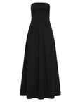 Sculpted Cotton Strapless Dress in Black by St. Agni-Dresses-St. Agni-Idlewild
