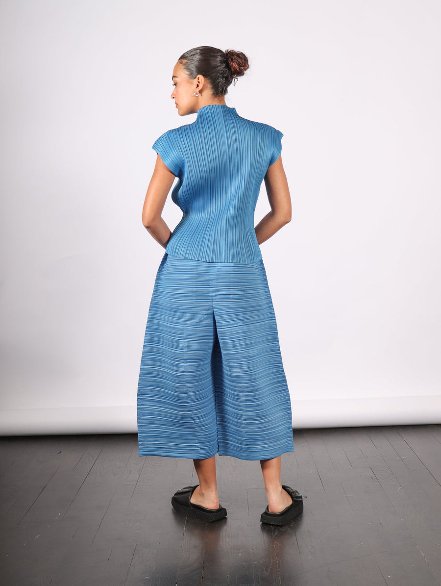 Sheer Bounce Pants in Blue Salt by Pleats Please Issey Miyake-Idlewild