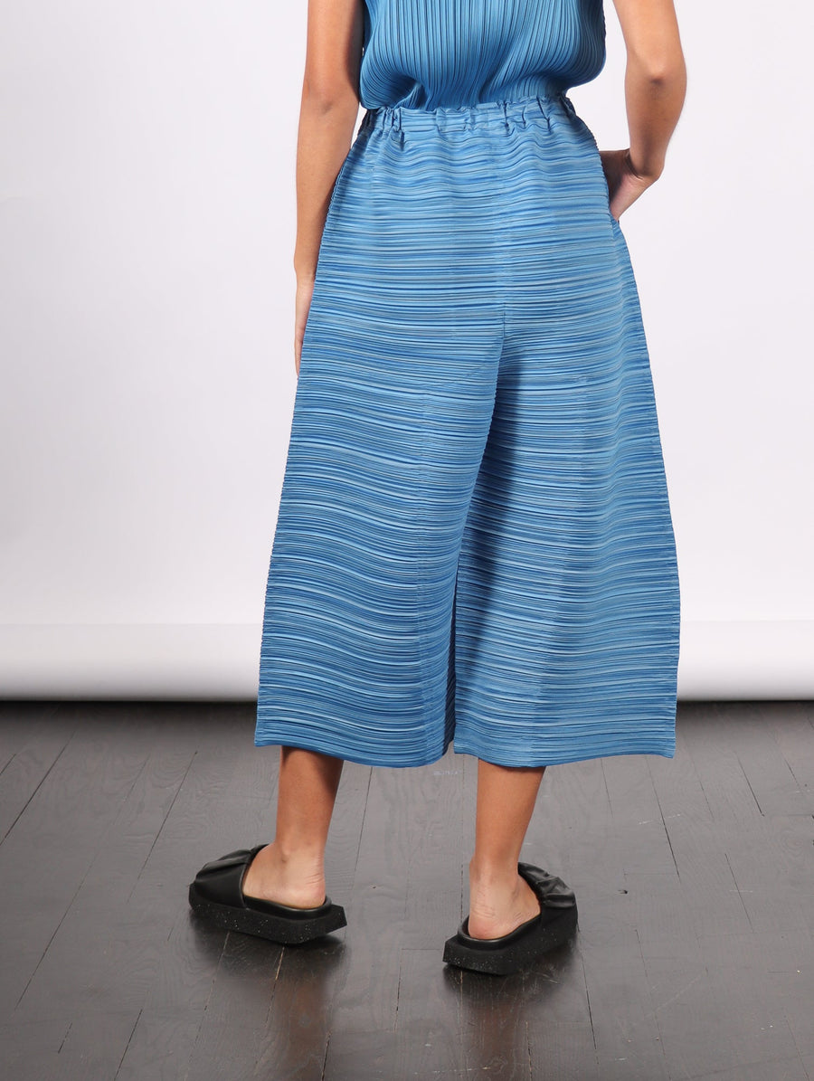 Sheer Bounce Pants in Blue Salt by Pleats Please Issey Miyake-Idlewild