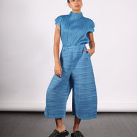 Sheer Bounce Pants in Blue Salt by Pleats Please Issey Miyake ｜五 