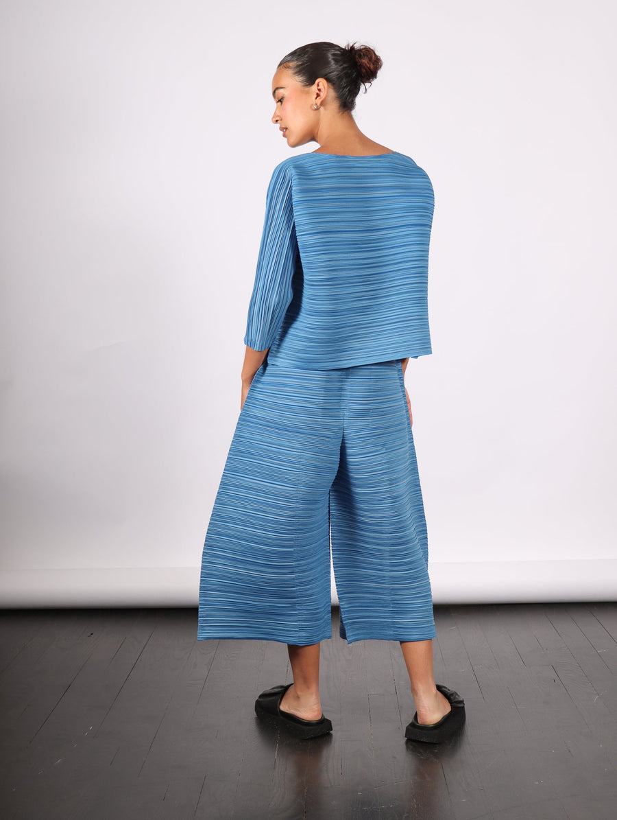 Sheer Bounce Top in Blue Salt by Pleats Please Issey Miyake-Idlewild