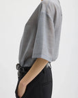 Sheer Wool Gauze Easy T in Heather Grey by Tibi-Tops-Tibi-Idlewild