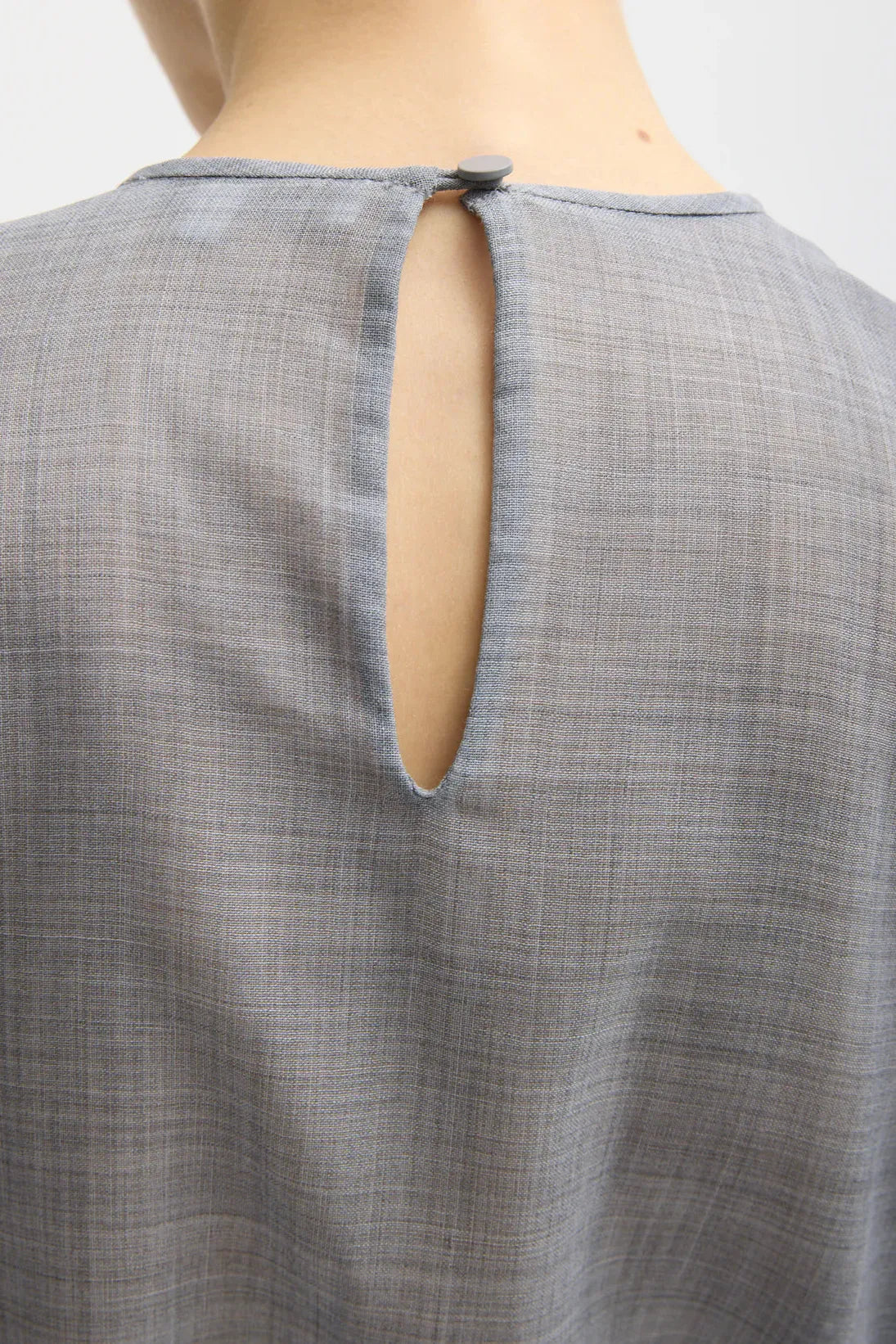 Sheer Wool Gauze Easy T in Heather Grey by Tibi-Tops-Tibi-Idlewild