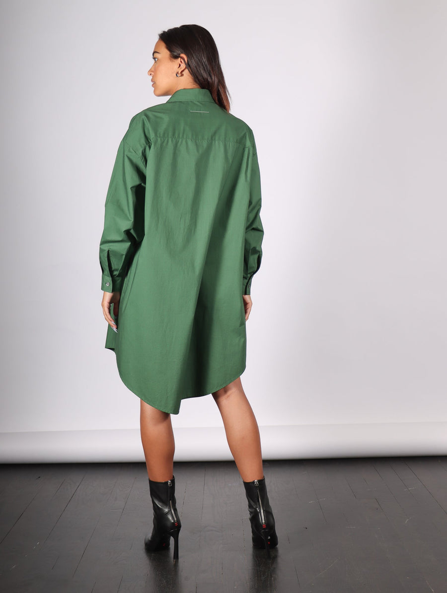 Shirt Dress in Green by MM6 Maison Margiela